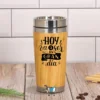 Vaso Térmico de Acero Inoxidable y Bambú 450 ml | En Costa Rica